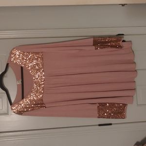 Sequin trim tumic